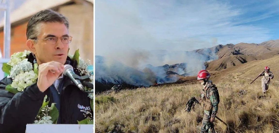 Incendios en Tarija: Paz dice que el fuego es recurrente en zonas “más pobladas o camino a ser urbanizadas”