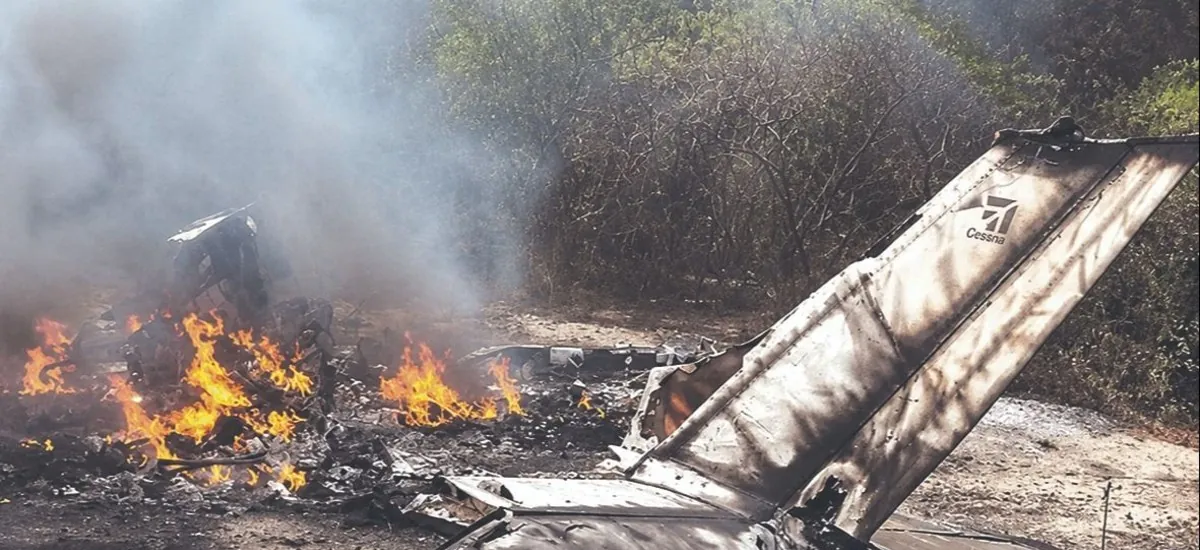 Una avioneta se incendió en la frontera con Paraguay