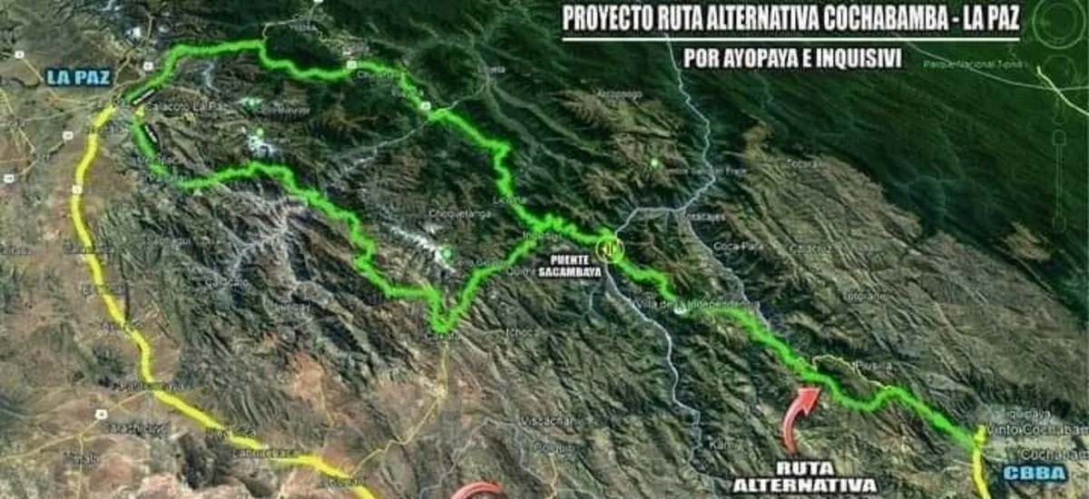 Diputados aprueban ley para priorizar ruta alterna entre La Paz y Cochabamba
