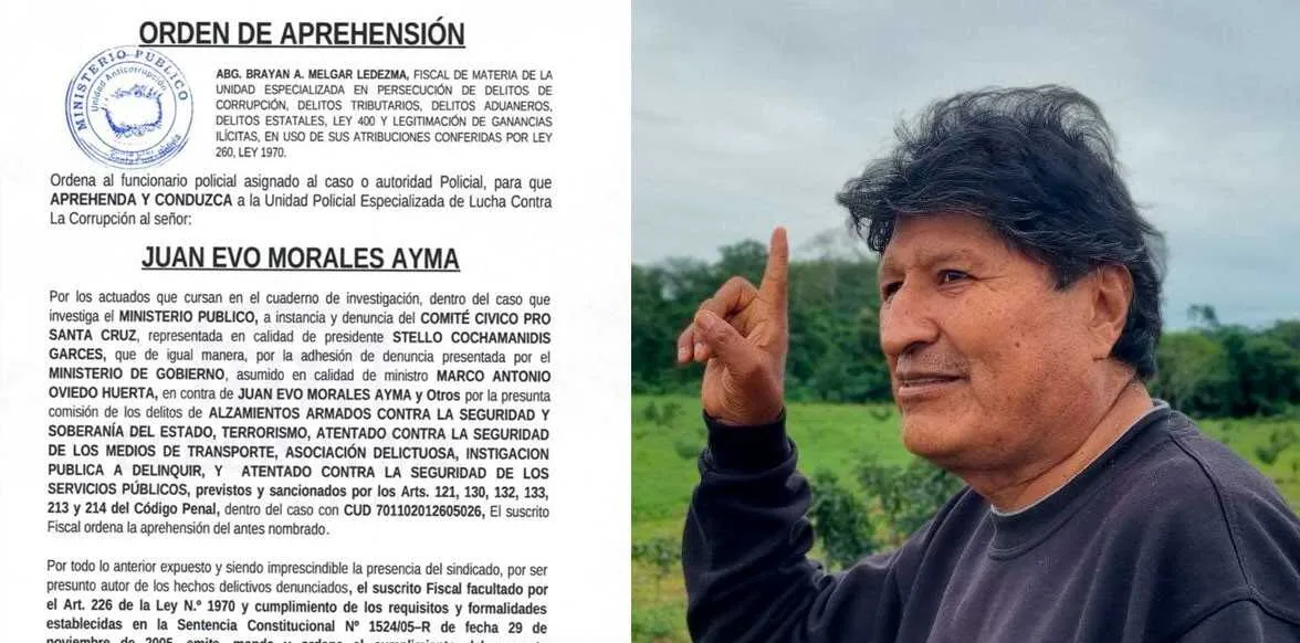 Evo Morales enfrenta una nueva orden de aprehensión