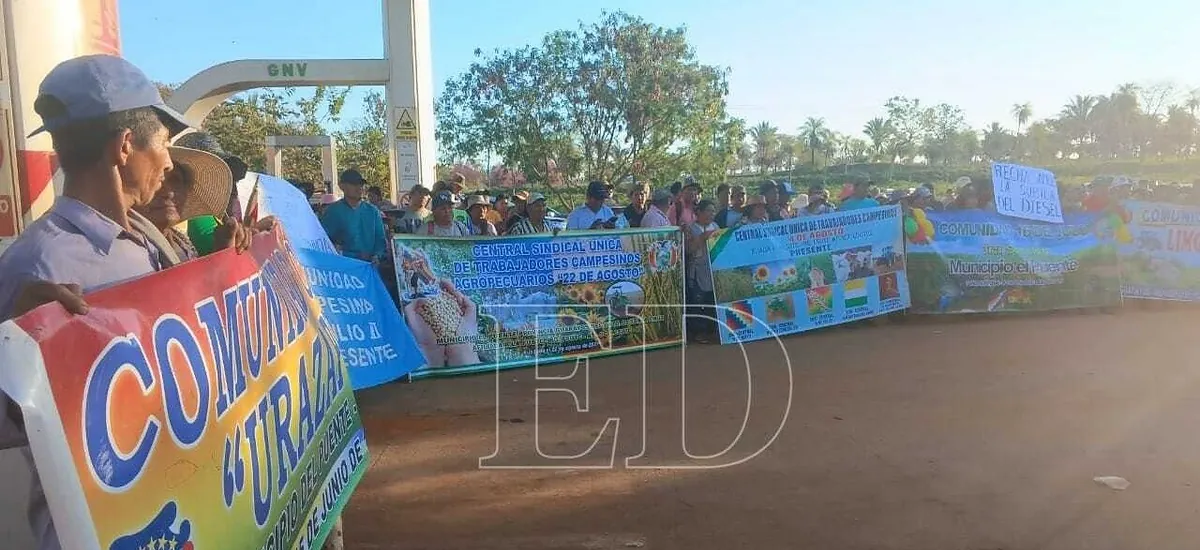 Productores de Guarayos marchan contra la escasez de combustible y exigen abrogar el DS 5676