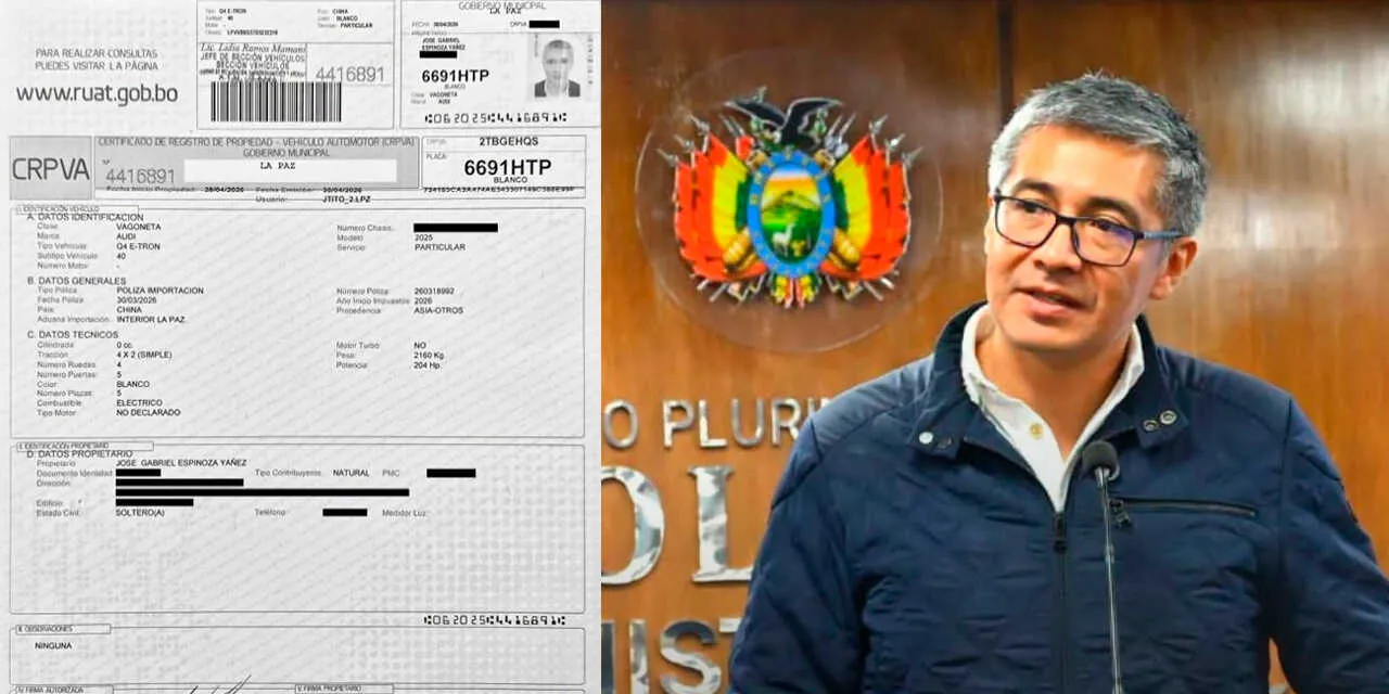 “No tengo nada que ocultar”: Espinoza niega evasión de impuestos y aclara compra de vehículo